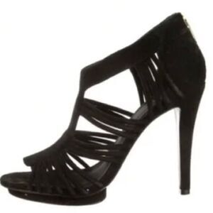 Tory Burch Sigourney Cage Heels Black